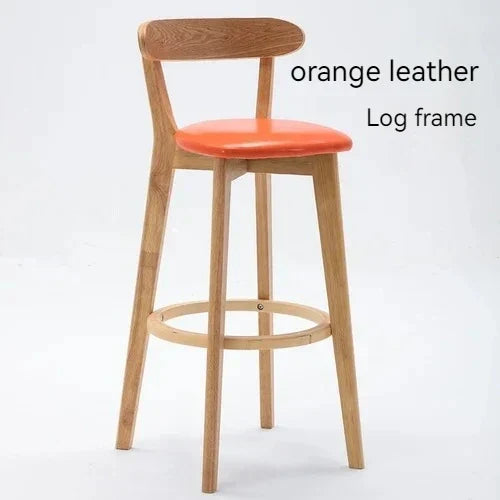 Solid Wood Living Room Hotel High Bar Stools