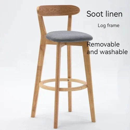Solid Wood Living Room Hotel High Bar Stools