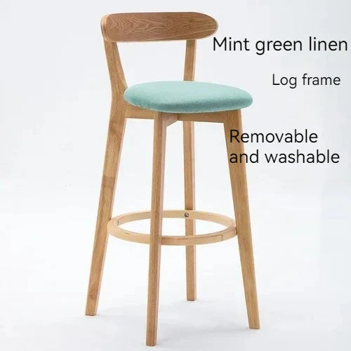 Solid Wood Living Room Hotel High Bar Stools