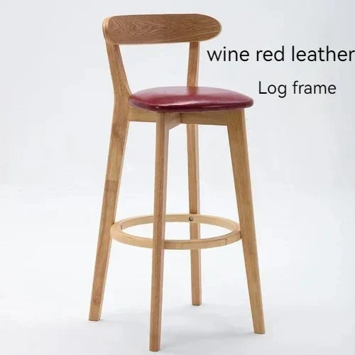Solid Wood Living Room Hotel High Bar Stools