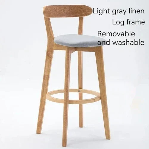 Solid Wood Living Room Hotel High Bar Stools