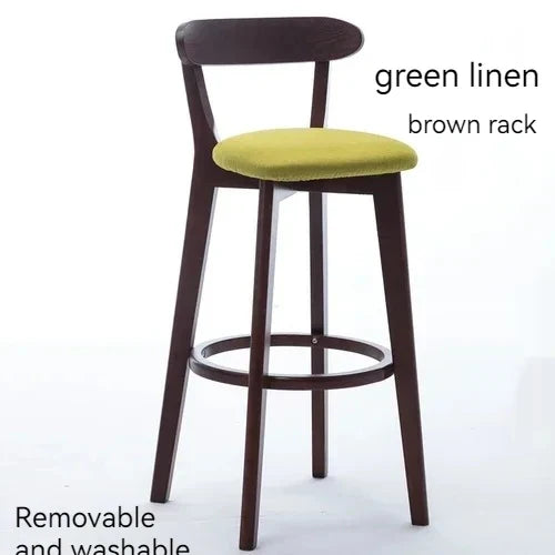 Solid Wood Living Room Hotel High Bar Stools