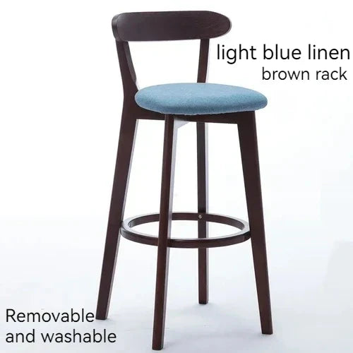 Solid Wood Living Room Hotel High Bar Stools