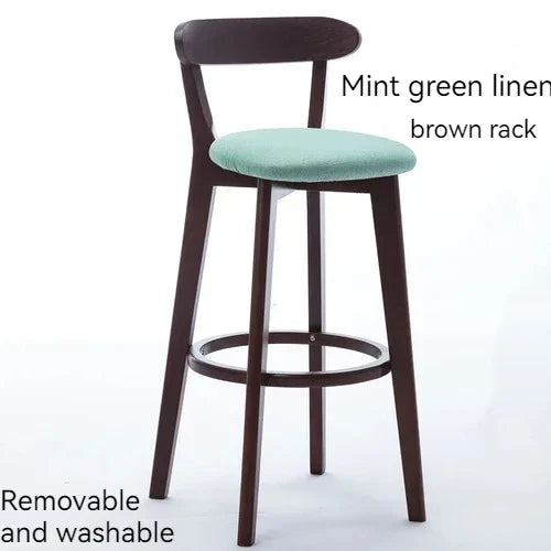 Solid Wood Living Room Hotel High Bar Stools
