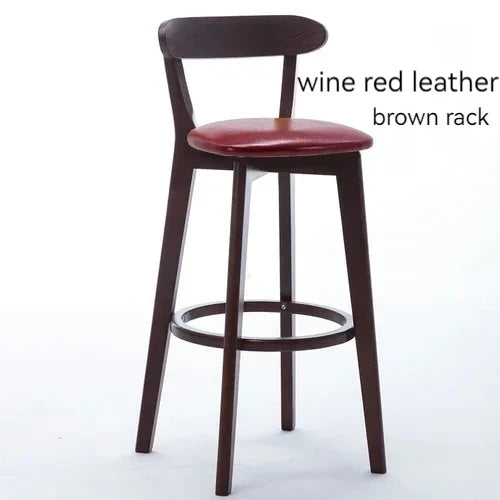 Solid Wood Living Room Hotel High Bar Stools
