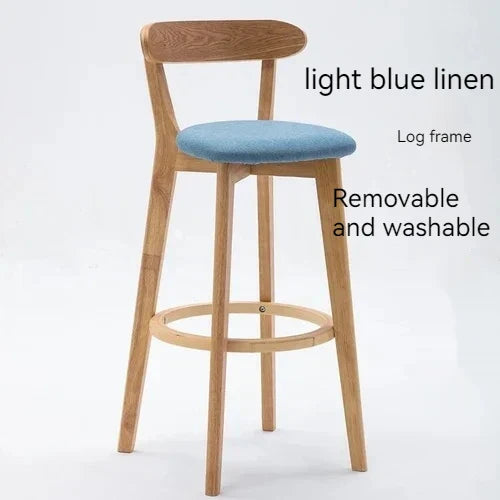 Solid Wood Living Room Hotel High Bar Stools