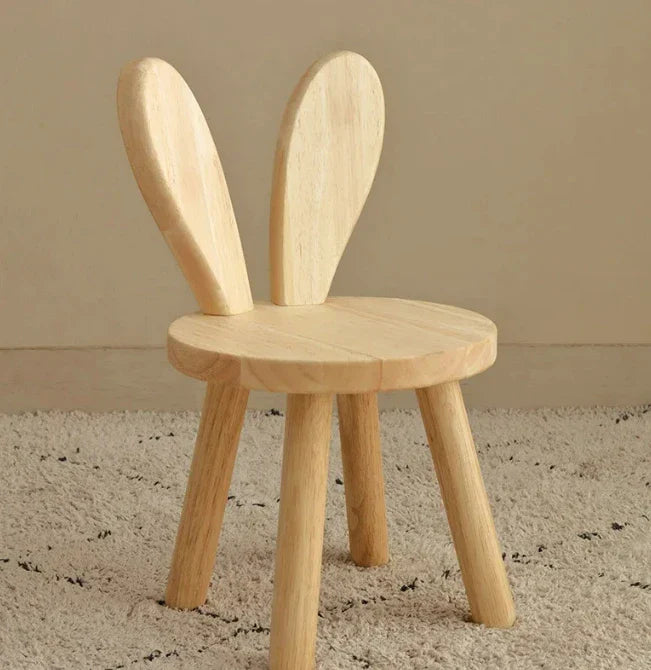 Solid Wood Stool Household Children Backrest Small Chair