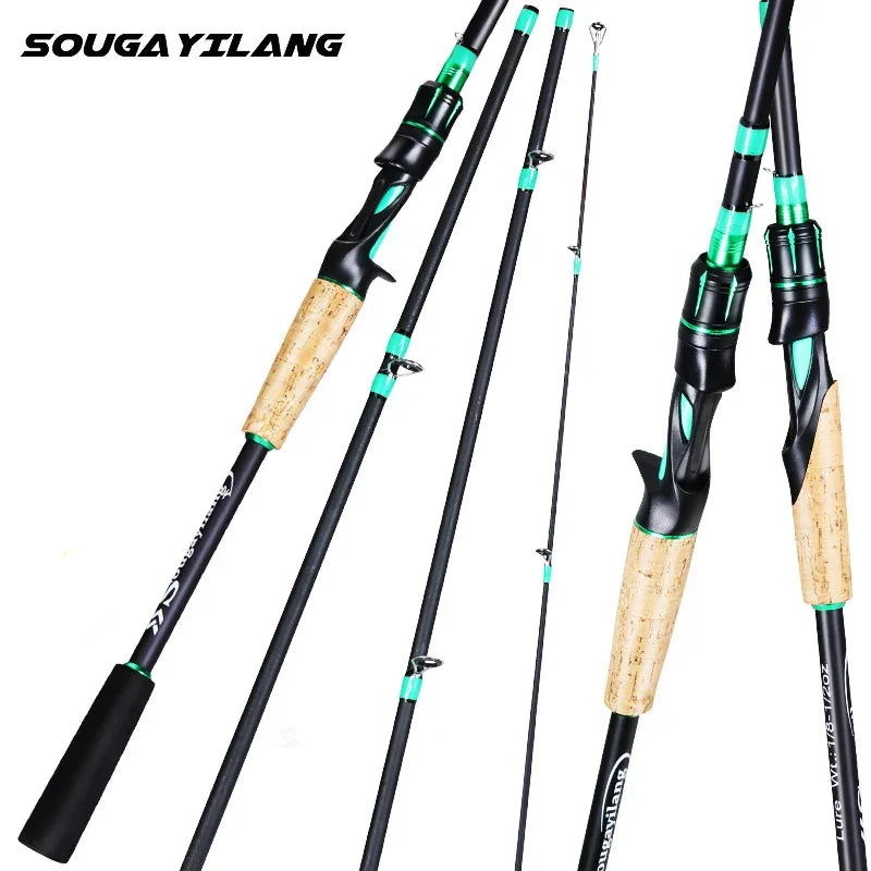 Sougayilang 1.8m 2.1m Casting Rod 4 Sections Carbon