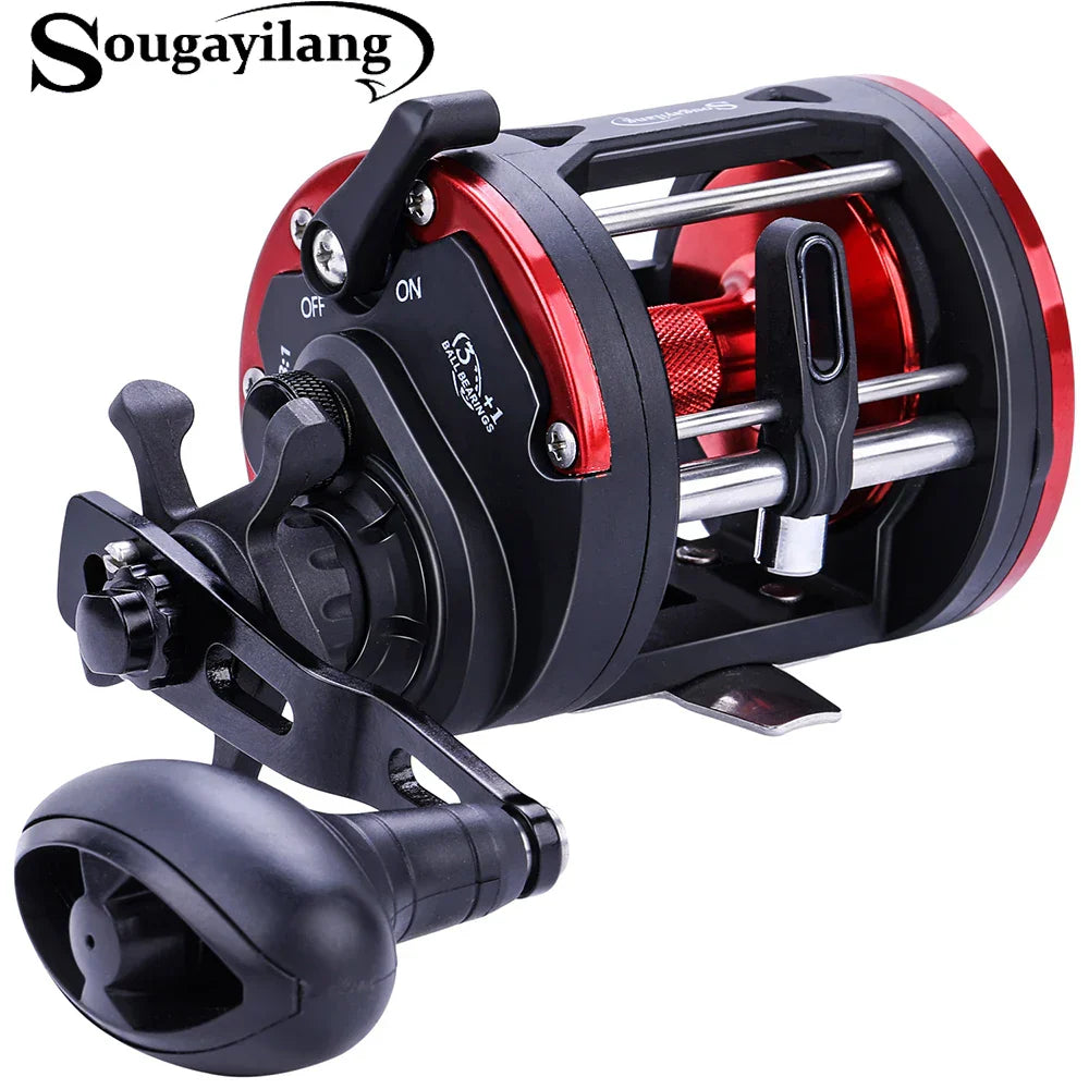 Sougayilang Saltwater Fishing Reels 3+1bb Casting Sea Fishing