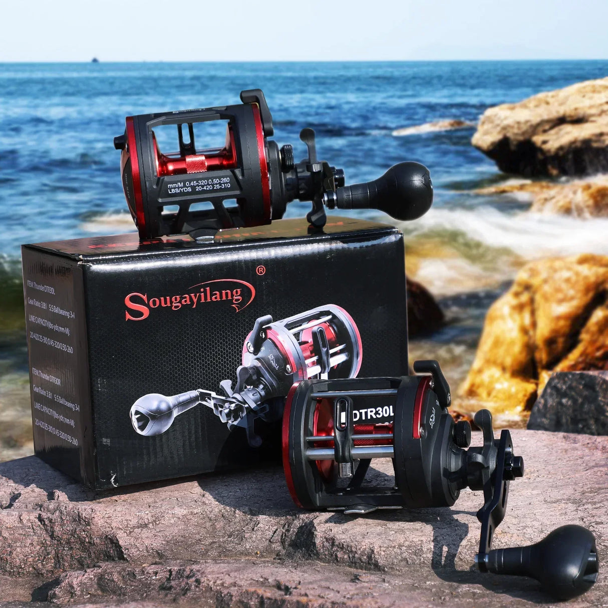 Sougayilang Saltwater Fishing Reels 3+1bb Casting Sea Fishing