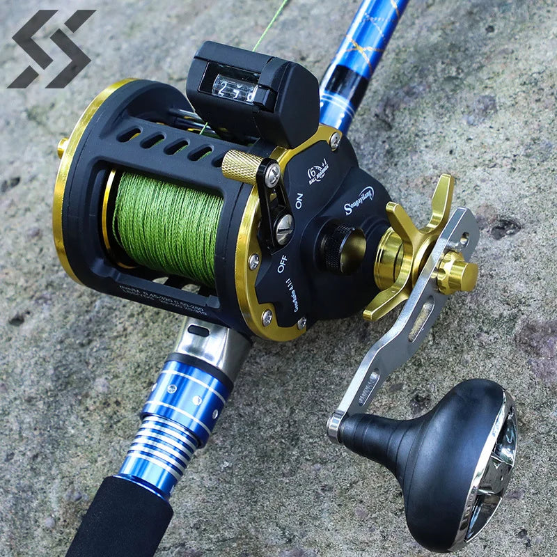 Sougayilang Saltwater Fishing Reels Cast Drum Wheel Trolling
