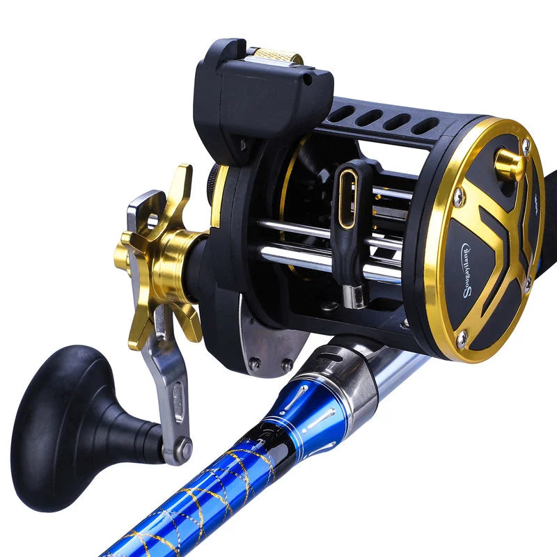 Sougayilang Saltwater Fishing Reels Cast Drum Wheel Trolling