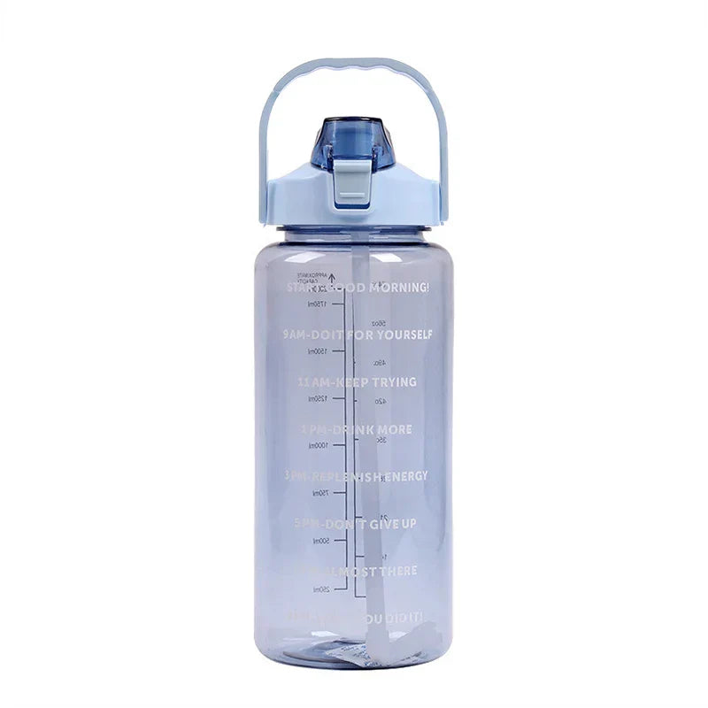 Sports Water Bottle With Straw 2 Liter Men