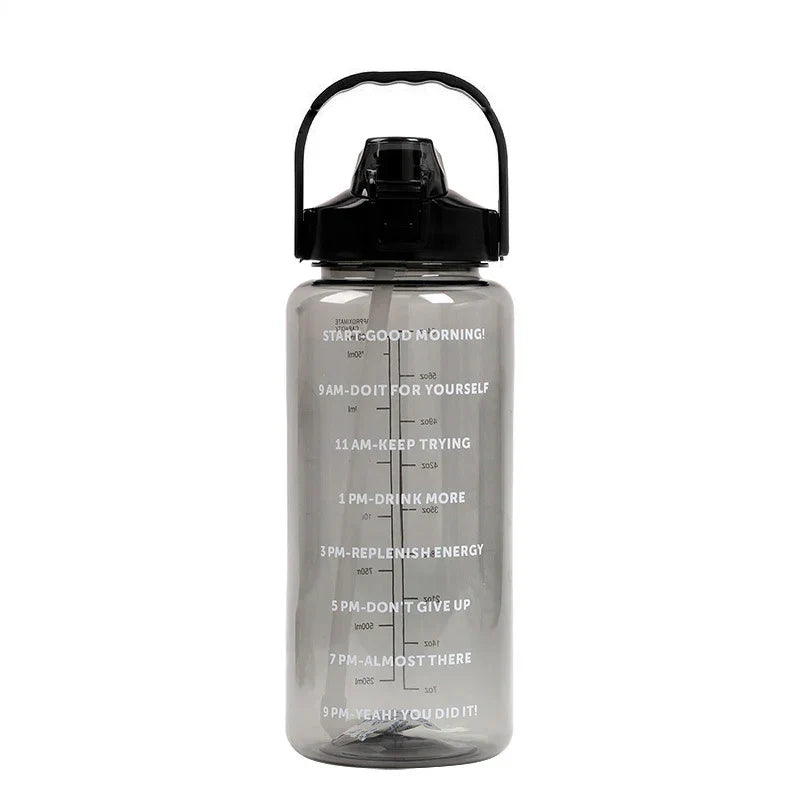 Sports Water Bottle With Straw 2 Liter Men