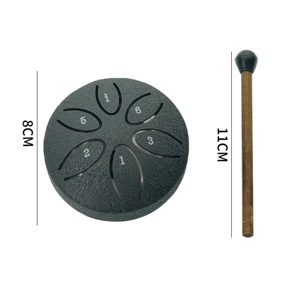 Steel Tongue Drum 3 Inch 6 Notes Mini