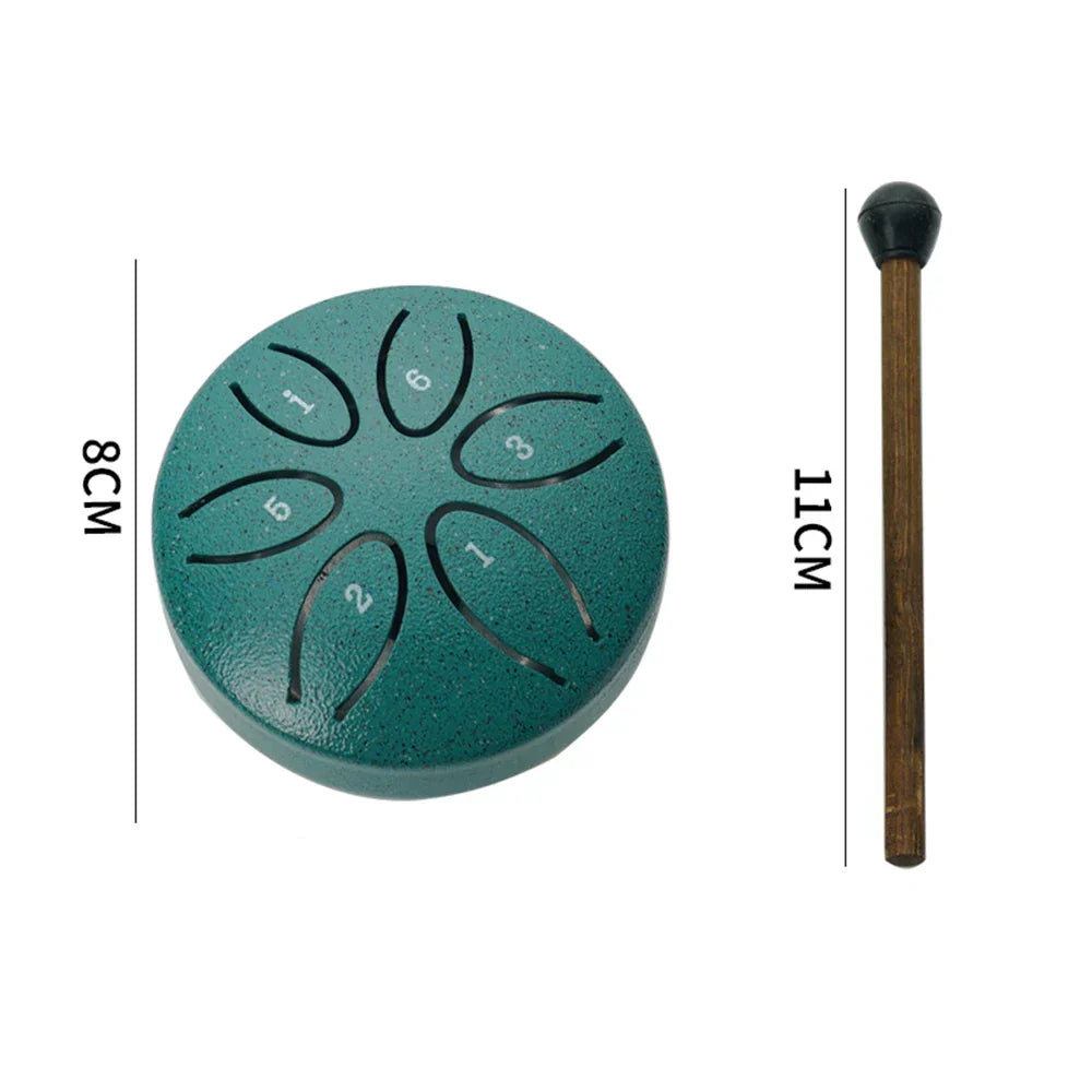 Steel Tongue Drum 3 Inch 6 Notes Mini
