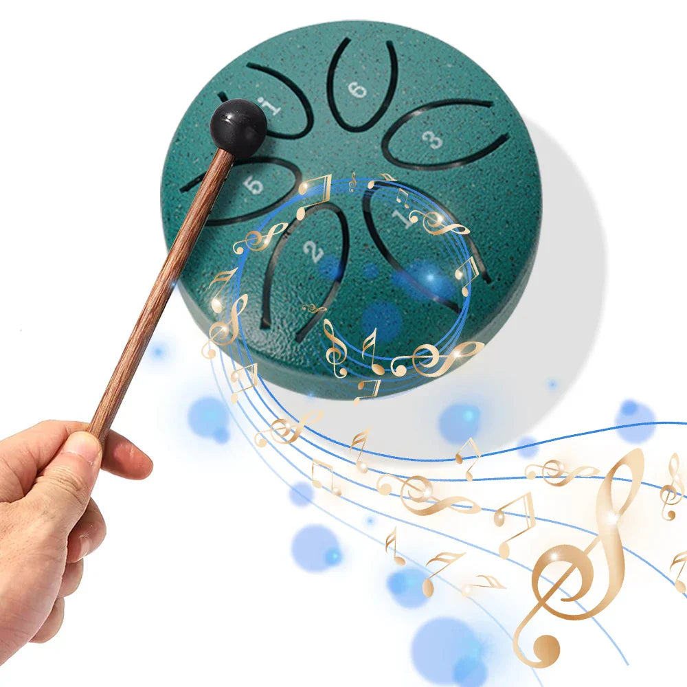 Steel Tongue Drum 3 Inch 6 Notes Mini