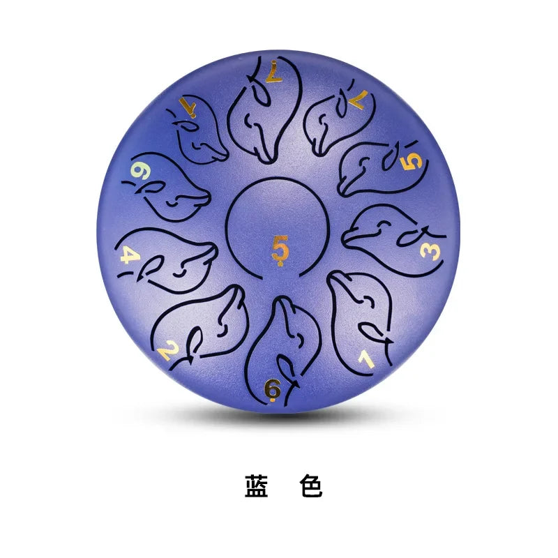 Steel Tongue Drum 6 Inch 11 Note Portable