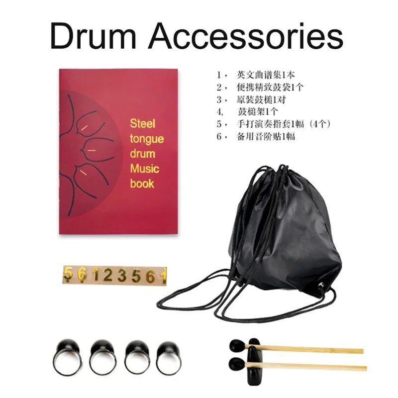 Steel Tongue Drum 6 Inch 11 Note Portable
