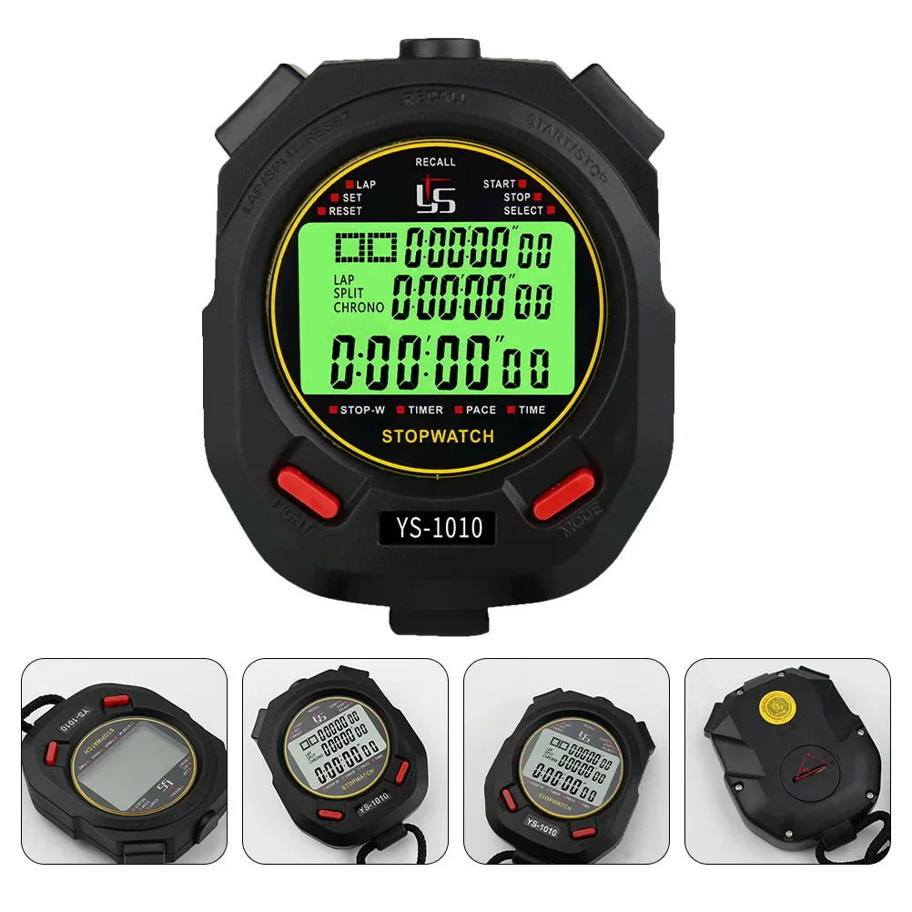 Stopwatch Sports Chronometers Pedometer Shooting Timer Countdown Chronograph