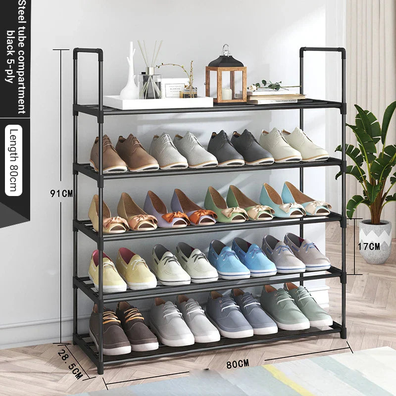 Storage shoe rack stainless steel multi-layer shoe cabinet