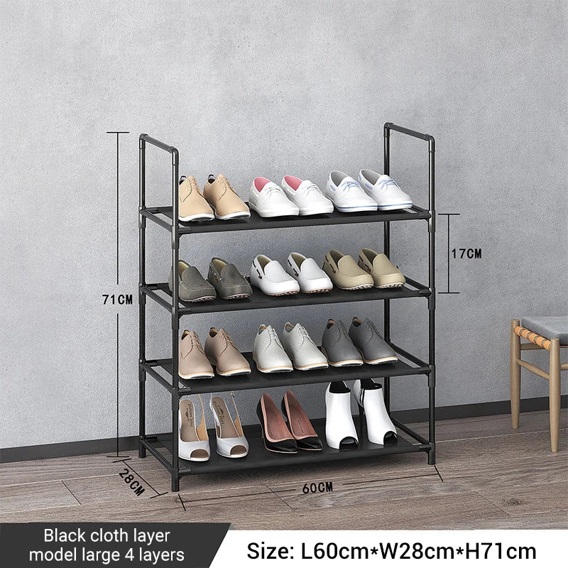 Storage shoe rack stainless steel multi-layer shoe cabinet