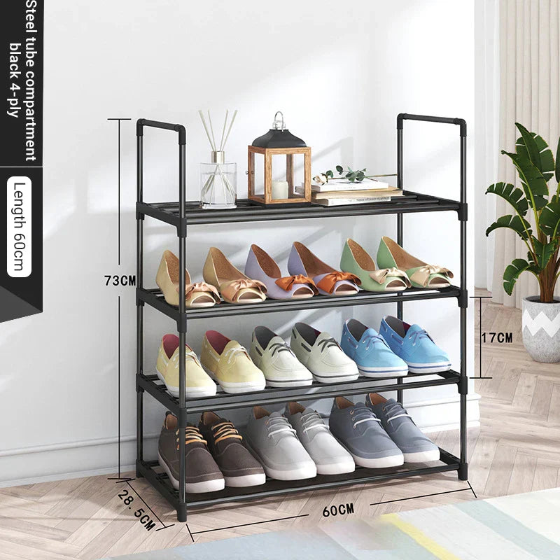 Storage shoe rack stainless steel multi-layer shoe cabinet