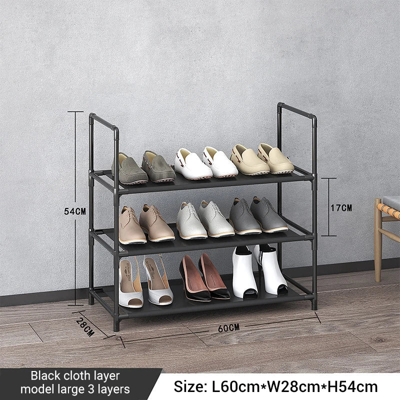 Storage shoe rack stainless steel multi-layer shoe cabinet