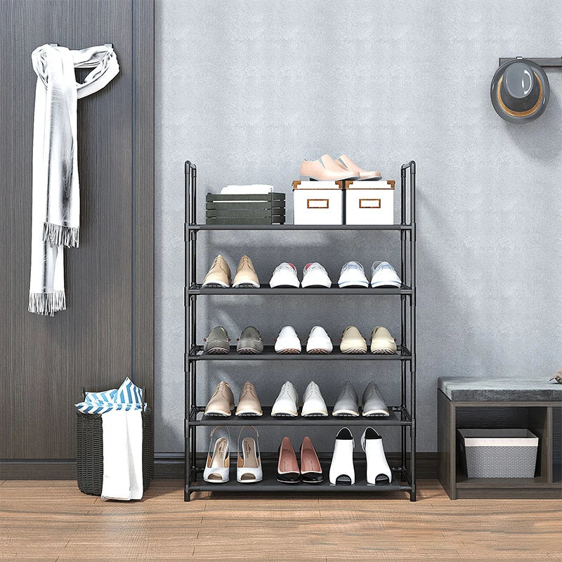 Storage shoe rack stainless steel multi-layer shoe cabinet