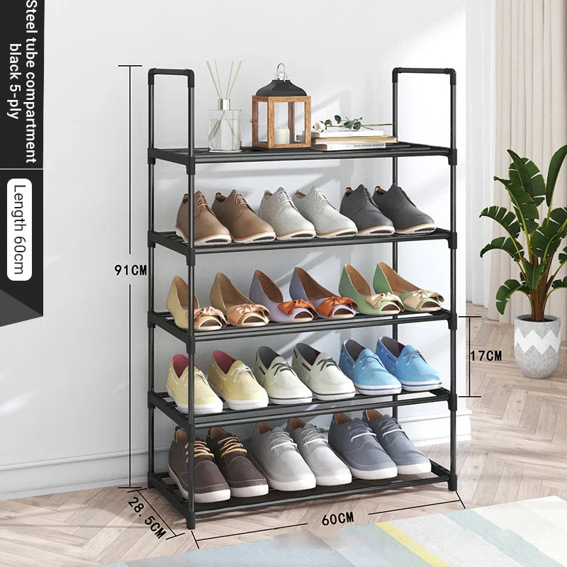 Storage shoe rack stainless steel multi-layer shoe cabinet
