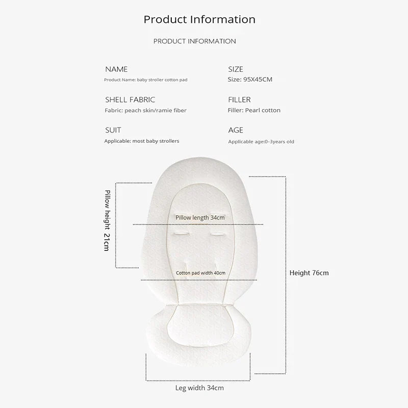 Stroller Seat Cushion Baby High Chair Universal Breathable