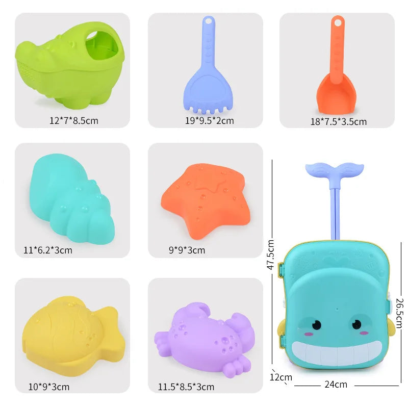 Summer Beach Sand Play Toys Kids Luggage Toy