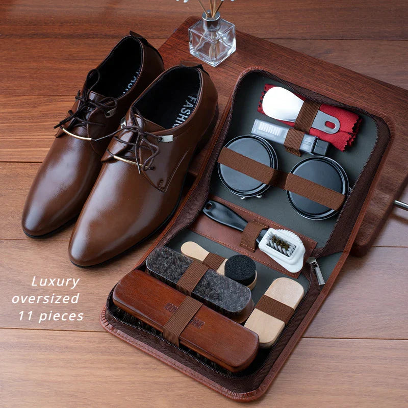 Super Luxury11Piece Set Horse Hair Brush Oil Set