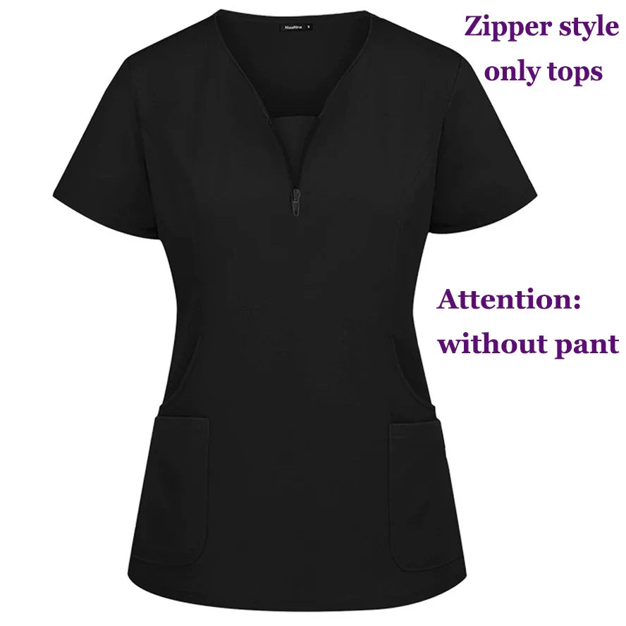 Surgical Uniforms Woman Nursing Enfermeria Sets Top + Pant Articles Medical Uniform Scrubs Clinical Beauty Salon hospital Suits