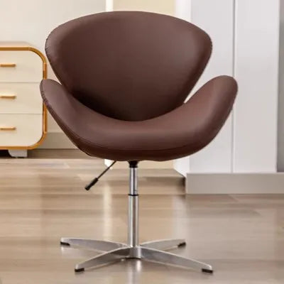 Swan Chair Fabric Sofa Chair Solid Color Cream