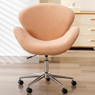 Swan Chair Fabric Sofa Chair Solid Color Cream