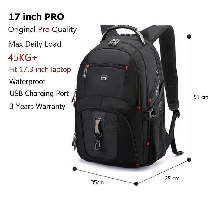 SwissMultifunctional bags Durable 17 Inch Laptop Backpack45L Travel
