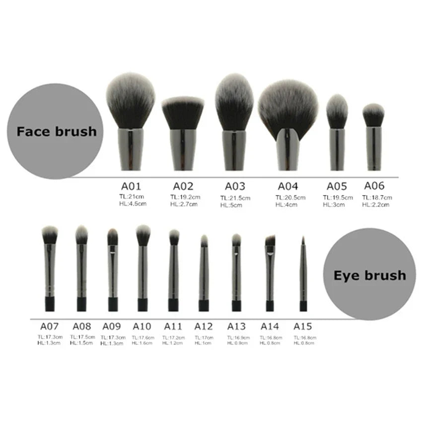 Sywinas Makeup Brush Set Kit 15pcs High Quality