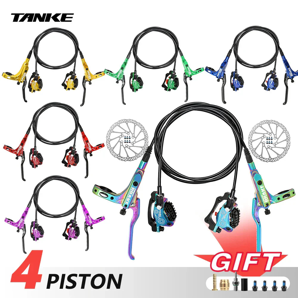 TANKE MTB 4-Piston Hydraulic Disc Brake Bicycle Resin