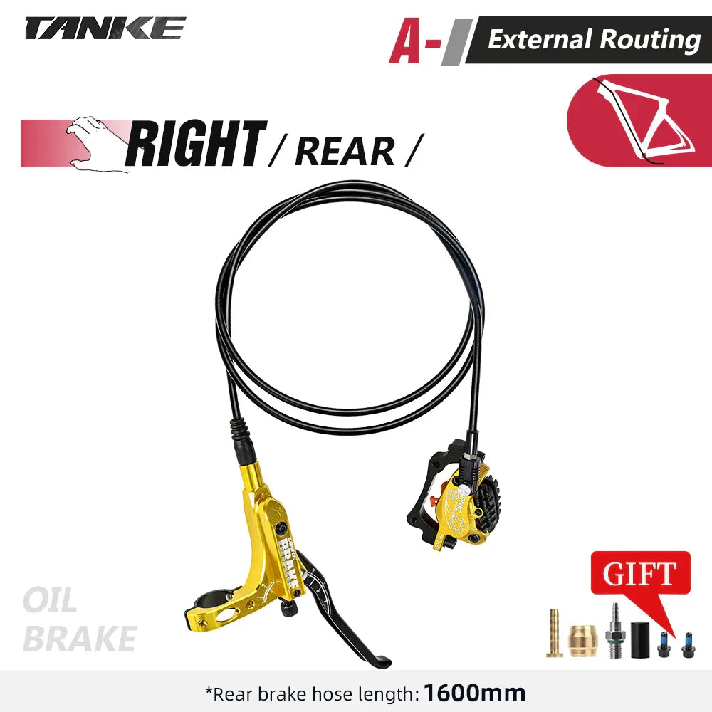 TANKE MTB 4-Piston Hydraulic Disc Brake Bicycle Resin