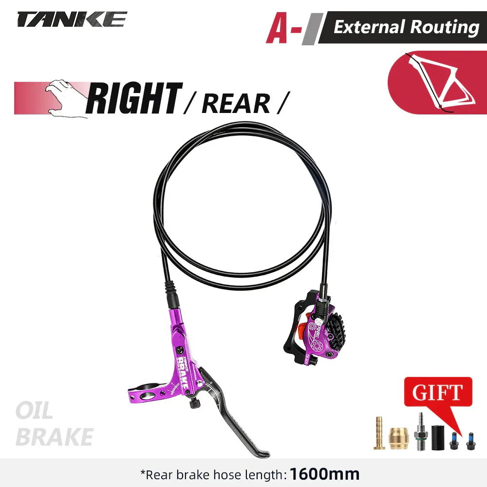 TANKE MTB 4-Piston Hydraulic Disc Brake Bicycle Resin