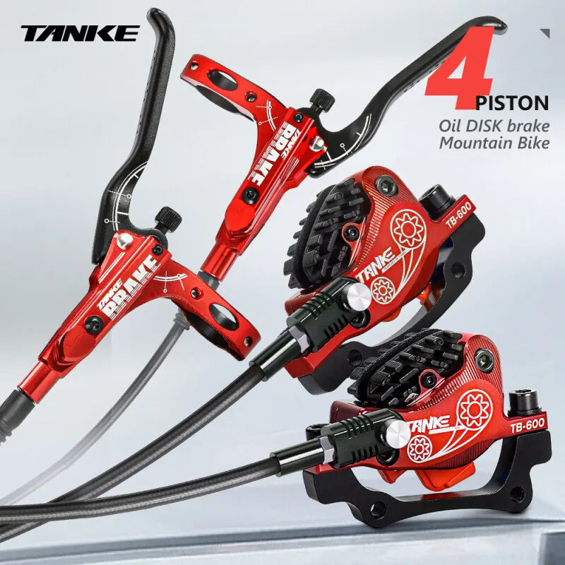 TANKE MTB 4-Piston Hydraulic Disc Brake Bicycle Resin