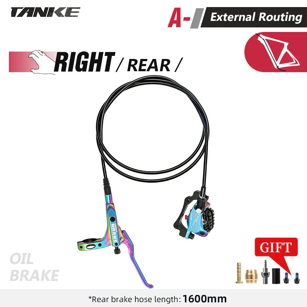 TANKE MTB 4-Piston Hydraulic Disc Brake Bicycle Resin