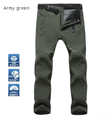 TRVLWEGO Warm Winter Men Soft Shell Pants Travel