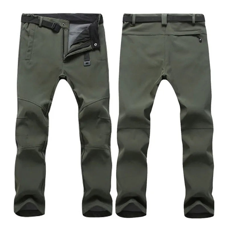 TRVLWEGO Warm Winter Men Soft Shell Pants Travel