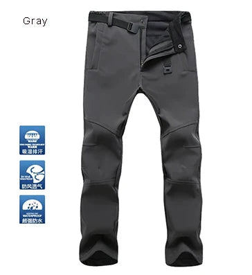 TRVLWEGO Warm Winter Men Soft Shell Pants Travel