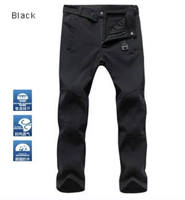 TRVLWEGO Warm Winter Men Soft Shell Pants Travel