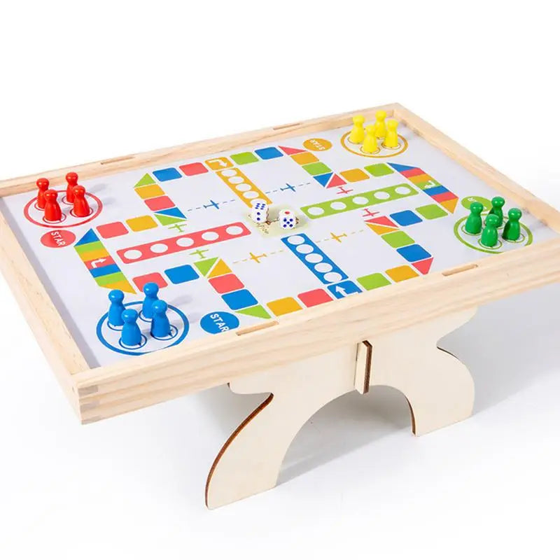 Table Soccer Game For Kids Wooden DoubleSided Board