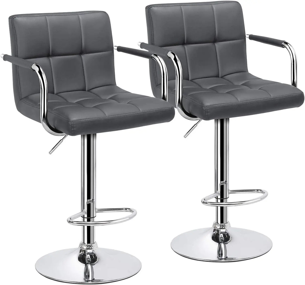 Tall Bar Stools Set of 2 Modern Square