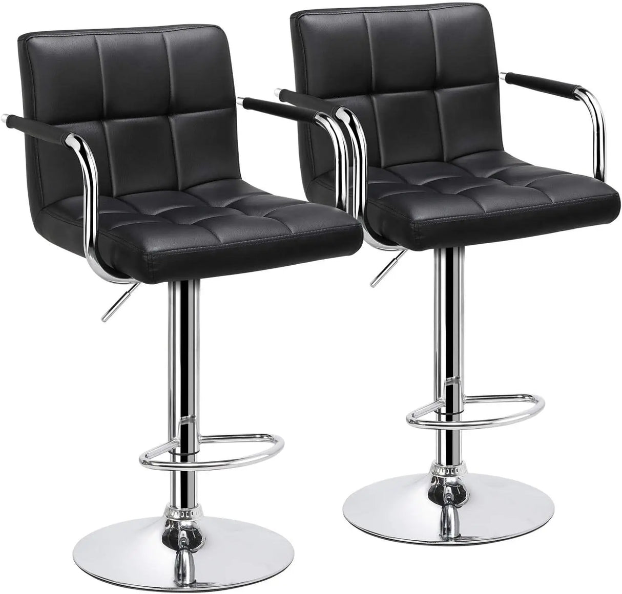 Tall Bar Stools Set of 2 Modern Square